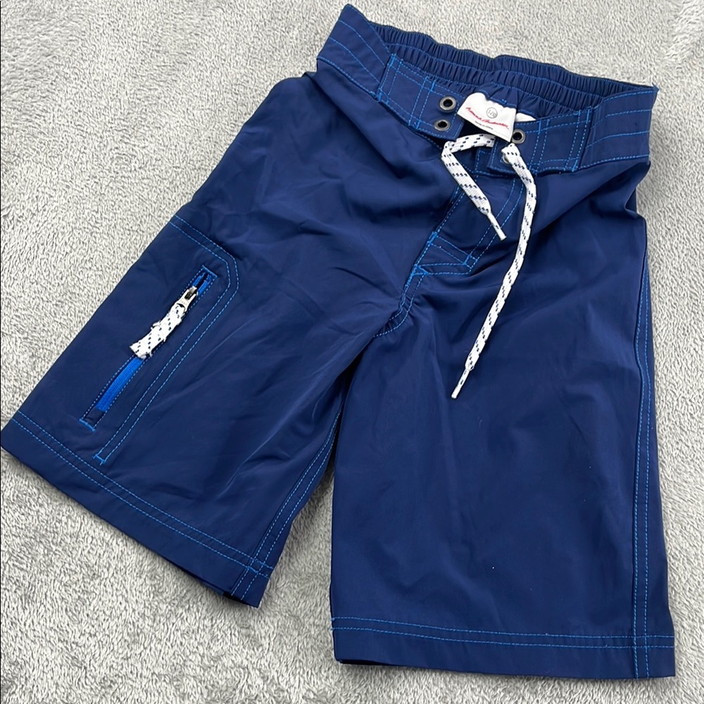 Hanna Andersson 120, 6/7 Boys Navy Blue Shorts- Flaw